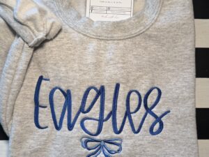 Eagles Two Color Bow Crewneck