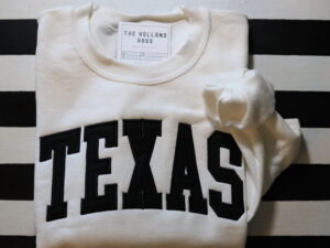 Texas applique crewneck sweater